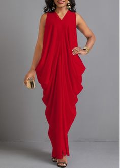 Color:Red;Size:M;Size:L;Size:XL;Size:2XL;Package Contents:1 X Dress;Occasion:Sport;Style:Elegant; Greek Style Dress, Dresses Comfortable, Red Dress Accessories, Wedding Guest Dresses Long, V Neck Maxi Dress, Womens Prom Dresses, Dress Occasion, Split Maxi Dress, Dress Sale