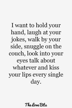 a quote that says i want to hold your hand, laugh at your jokes, walk by