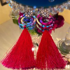 Pink Fringe Earrings Retails $49 Zara Jewelry, Earrings Inspiration, Fabric Jewelry, Fringe Earrings, Earrings Color, Jewelry Earrings, Zara, Women Jewelry, Fabric