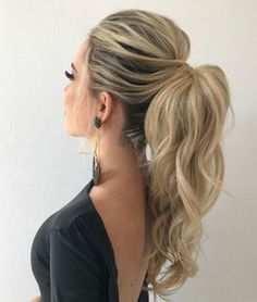 Adorable Ponytail Hairstyles; Classic Ponytail For Long Hair; Dutch Braids To A High Pony;High Wavy Pony For Shoulder Length Hair Pony Hairstyles, Pageant Hair, High Pony, Smink Inspiration, A Ponytail, Best Wedding Hairstyles, Penteado Cabelo Curto, Long Blonde, Wedding Hairstyles Updo