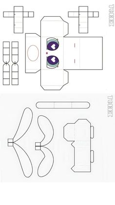 the paper model is cut out and ready to be used for making an origami car