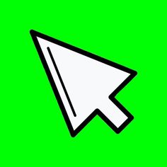 a black and white arrow on a green background