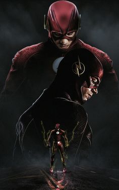 the flash and dared are standing in front of each other