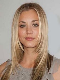 Straight Layered Hair, Straight Hair Cuts, Kaley Cuoco, Brown Blonde Hair, Long Blonde, Short Haircut, Long Layered Hair, Haircuts For Fine Hair