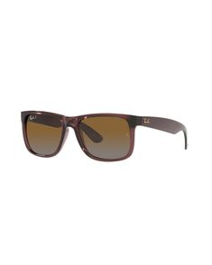 Ray-Ban Man  Transparent Dark Brown Size: 54 Formal Brown Wayfarer Sunglasses, Formal Brown Sunglasses With Gradient Lenses, Modern Brown Sunglasses For Formal Occasions, Formal Brown Glass Sunglasses, Brown Anti-reflective Rectangular Sunglasses, Classic Brown Square Frame Sunglasses, Brown Mirrored Polycarbonate Sunglasses, Ray Ban Men, Vigan