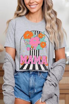 Mama Flower Rose Mothers Day Graphic T Shirts.Unisex Crew Neck Short Sleeve Tees.Crafted from premium materials, tailored to your lifestyle, ensuring a comfortable fit for any occasion.Family Group Uniforms Birthday Party Gift Concert Festival Events.High Quality Direct To Film Printed Graphic Design.100%COTTON,HEATHER(52%COTTON,48%POLY),ATH.HEATHER,BLACK HEATHER(90%COTTON,10%POLY)NICARAGUAMade In: Nicaragua Mother's Day Floral Print Crew Neck T-shirt, Crew Neck Floral Print T-shirt For Mother's Day, Floral Print Crew Neck T-shirt For Mother's Day, Mother's Day Cotton T-shirt With Sublimation Print, Cotton T-shirt With Sublimation Print For Mother's Day, Casual Sublimation Print T-shirt For Mother's Day, Mother's Day Printed Graphic Tee, Casual Floral Print Top For Mother's Day, Mother's Day Casual Tops With Sublimation Print