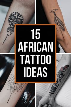 15 African-inspired tattoo ideas displayed on arms. Liberia Tattoo Ideas, Nubian Tattoo Ideas, Africa Theme Tattoo, African American Art Tattoo, African Tattoos Men, Ghanaian Tattoo Ideas, Pro Black Tattoos Ideas, Black Power Tattoo For Women, African Tattoo Ideas Black Women