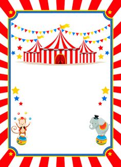 Circus Theme Invitations 1st Birthdays, Carnival Invite, Carnival Invitation Template, Circus Theme Cakes, Circus Birthday Invitations, Carnival Birthday Invitations, Circus Invitations, Circus Birthday Party Theme, Birthday Party Essentials