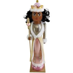 African American Queen Nutcracker, Rose Gold - Nutcracker Ballet Gifts Nutcrackers | Maisonette Gold Nutcracker, Nutcracker Gifts Ballet, Ballet Gifts, Rose Gold Christmas Decorations, Satin Outfit, American Queen, Nutcracker Decor, Christmas Soldiers, Ballet Gift