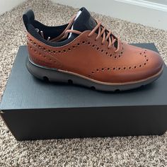 British Tan/Java Size 7 Men New In Box Too Big And Too Late To Send Backcan Include Measurements If Needed Cole Hann, Wingtip Oxford, Cole Haan Shoes, Too Late, Cole Haan, Java, Men's Shoes, Oxford, Size 7