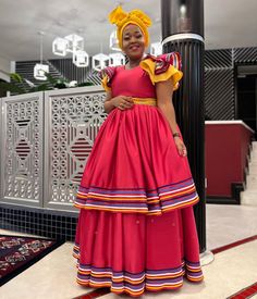 Umembeso Dresses, Sesotho Traditional Dresses, Seshoeshoe Dresses, Ankara Maxi Dress