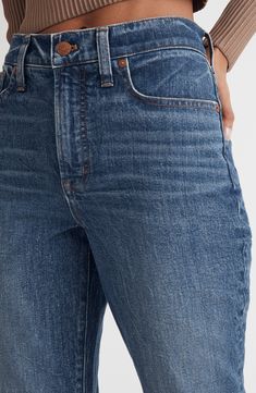 The cut: with their waist-accentuating high rise, Magic Pockets™ in front and tapered legs, these are 'mom jeans' if your mom was a '90s supermodel. The fabric: Madewell's best-selling Heritage Stretch denim has an old-school look and a touch of give for a perfectly broken-in feel 99% cotton, 1% elastane Machine wash, tumble dry Imported Classic High Waist Mom Jeans, Classic Everyday Mom Fit Bottoms, High Waist Mom Fit Jeans With Belt Loops, Classic Mom Fit Bottoms For Everyday, High Waist Mom Jeans With Belt Loops, High Rise Mom Fit Cropped Jeans, High Rise Tapered Cropped Jeans For Everyday, Everyday High Waist Mom Fit Bottoms, Everyday Mom Fit Cropped Jeans With Tapered Leg