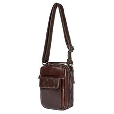 Cross Bag For Man, Mens Leather Satchel Bag Mens Work Bags Mini Messenger Bag 1027 Model Number:1027 Dimensions: M:6"L x 3.1"W x 8.3"H / 15cm(L) x 8cm(W) x 21cm(H) Weight: 2.2lb / 1.0kg Shoulder Strap: Adjustable Color: Coffee Features: 1. Genuine Natural Leather2. Inside 1 Cell Pocket3. YKK Zipper4. Adjustable Shoulder Strap5. Can fit a Ipad Brown Chest Bag For Everyday Carry With Phone Pocket, Brown Mobile Phone Chest Bag For Everyday Carry, Brown Leather Shoulder Bag With Anti-theft Pocket, Brown Business Bags With Anti-theft Pocket, Brown Shoulder Bag With Anti-theft Pocket For Everyday Carry, Brown Leather Phone Bag With Zipper Pocket, Brown Business Phone Bag With Cell Phone Pocket, Business Brown Phone Bag With Cell Phone Pocket, Brown Leather Phone Bag For Business