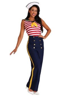 a woman in a sailor costume posing for the camera