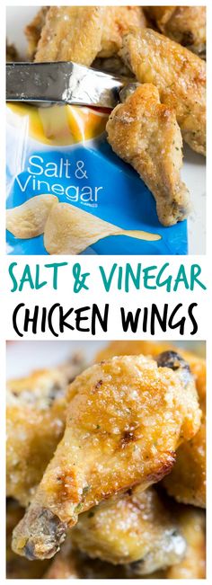 salt and vinegar chicken wings on a plate