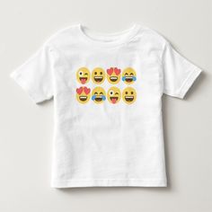 My daughter LOVES emojis so I started making her custom items out of her favorite images. It wasn't long before I realized she wasn't the only one who loves them! I hope you enjoy the items as much as we do! (We use EmojiOne.com emojis) Playful White T-shirt For Everyday, Playful White Tops For Everyday, Funny White Everyday Top, Funny White Top For Everyday, Fun White Everyday T-shirt, Emoji Shirt, Birthday Party Outfits, Emoji Faces, Unicorn Tshirt