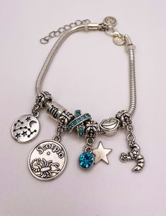 Scorpio Charm Zodiac Bracelet expresses your characteristic traits of being a Scorpio while wearing it. Express your independence, honesty, and compassion with this divine Zodiac Bracelet, which is made out of sterling silver snake chain with stainless steel silver coated Sagittarius sign, symbol, & constellation stars. After all, you deserve a Scorpio Charm Zodiac Bracelet to encourage you to bring out your independent side, while expressing your unique & one-of-a-kind self! Embrace your inner Silver Zodiac Sign Bracelet, Silver Zodiac Sign Symbolic Bracelets, Silver Zodiac Sign Symbolic Bracelet, Sagittarius Sign Symbol, Characteristic Traits, Constellation Stars, Amulet Bracelet, Sagittarius Sign, Mountain Necklace