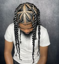 Twist On Natural Hair, Cornrow Styles For Men, Braids With Fade, Black Natural Hair Care, Braid Styles For Men