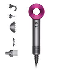 The Dyson Supersonic hairdryer has a powerful digital motor, intelligent heat control to help protect your hair's natural shine, negative ion technology to help reduce frizz, and comes with 360-degree rotating attachments for precise styling that secure with one click. This lightweight, easy-to-use hairdryer by Dyson is fast and efficient due to the focused air airflow, making it the perfect option for all your styling needs. GTIN: 5025155060667. Dyson Hairdryer, Dyson Supersonic Hairdryer, Dyson Hair, Wedding Pool Party, Professional Hair Dryer, Personal Grooming