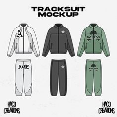 Brand Clothes Design, Cloth Designs Ideas, Clothing Mockup Templates, Tracksuit Mockup, Clothes Mockup Free, Clothing Brand Ideas, Streetwear Moodboard