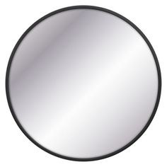 a round mirror on a white background