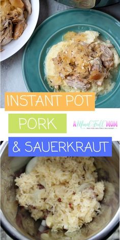 instant pot pork and sauerkraut is an easy weeknight meal that's ready in under 30 minutes