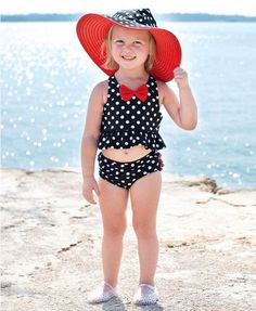 Ruffle Butts Summer Vintage Bow Peplum Tankini Swimsuit Toddlers Swimwear, Mommy And Me Swimwear, Peplum Tankini, Vintage Star, Cute Swimsuits, Baby Boy Fashion, Tankini Swimsuits