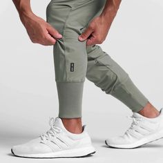 0826. Tetra-Lite™ High Rib Jogger - Sage – ASRV Cargo Joggers, Slim Legs, All Time, Zip Pockets, Most Popular, The Incredibles, Technology, Running, How To Wear