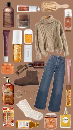 brown sugar and spice fall girl 🍂🤎 #brown #sugar #autumn #fall #leaves #aesthetic #uggs #sweaters #cold #pumpkin #cinnamon #spice #nutmeg #cloves #preppy #pecan #waffles #syrup #tan #orange #jeans #denim #socks #cozy #warm #clean #november #october Orange Sweater Outfit, Fall Leaves Aesthetic, Aesthetic Uggs, Leaves Aesthetic, Pecan Waffles, October Outfits, Fall Girl, Orange Jeans, Dark Academia Fashion