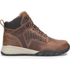 Carolina Men's Energy 6" Composite Toe Waterproof Slip Resistant Hiker Work Boot -Dark Brown- CA5592 On Sale Now! This Item Ships FREE! Its waterproof SCUBALINER™, composite safety toe cap and oil- and slip-resisting outsole come together to deliver comfort and safety. Neutral Wet Sand Leather Upper Composite Safety Toe Cap Mesh Lining EVA Midsole Triple Tuff Polyurethane Removable Footbed Non-Metallic Hardware Electrical Hazard Rated Non-Metallic Shank Cement Construction Oil & Slip Resisting R Wet Sand, Hard Working Man, Hiker Boots, Work Boot, Come Together, Online Sales, This Man, Work Boots, Brown Boots