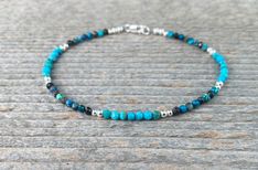 Handmade Ankle Bracelets, Stone Anklet, Remove Negativity, Dainty Anklet, Turquoise Anklet, Beautiful Anklet, Beaded Anklet, Live In The Moment, Dainty Bracelet