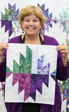 Check out this Easy Grand Adventures Quilt Tutorial. Jenny Doan demonstrates how to make Grand Adventures with 10 inch squares of precut fabric (layer cakes). Mountain Quilt Block, Adventure Quilt