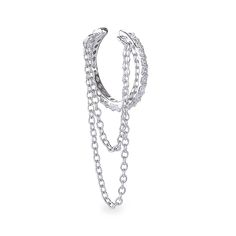 Elegantly crafted, this eternity ear cuff boasts high-quality zirconias, complemented by delicate chains that sway gracefully with every movement. Perfect to complement any layering look, it captures the essence of the wind. 925 sterling silver Cubic zirconia Keep It Real, Polish Jewelry, The Wind, Rhodium Plated, Ear Cuff, Solid Gold, Cubic Zirconia, Dancing, Layering