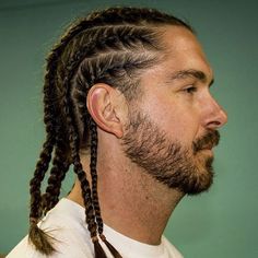 them. White Guy With Braids, Cornrows Men, Cornrow Styles For Men, Braids For Men, Cornrow Hairstyles For Men, Braids For Boys, Single Braids, Plaits Hairstyles, French Braid Hairstyles