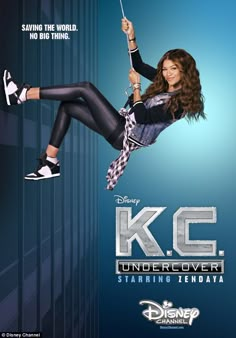 the poster for disney's upcoming movie, k c undercover starring lindaaye