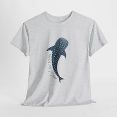 Whale Shark Shirt - Protect Our Oceans Shirt - Cute Ocean Shirt Women - Unique Shark T-Shirt Women - Cute Whale Tee - Unisex Cotton Tee White Casual Tops With Shark Design, Casual White Tops With Shark Design, Casual White Shark Design Tops, Casual Short Sleeve Shark Design Tops, Summer Short Sleeve Tops With Shark Design, Casual Short Sleeve Top With Shark Design, Graphic Tee With Shark Design And Crew Neck, Casual Summer T-shirt With Shark Design, Cotton T-shirt With Shark Design For Summer