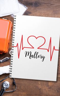 Simple Red Heart Beat Nursing Medical Notebook Ekg Nursing, Medical Notebook