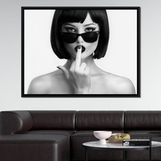 Add a touch of sophistication to your home decor with the breathtaking Kiss This canvas print by the renowned artist David Drake. Featuring stunning monochrome tones of black and grey, this wall art showcases Drake's signature style with intricate details of the subject's eyebrow, eyewear, hair, and mouth. This artwork makes a powerful emotional impact and is a must-have for art collectors or anyone who appreciates beautiful and meaningful artwork. Bring a stylish and timeless appeal to any room Meaningful Artwork, Art Experience, Black And White Canvas, Visual Artwork, Art Lovers, Art Collector, Featured Artist, Drake, Lovers Art