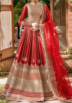 Akbar Aslam Nawazish Pakistani Raw Silk Lehenga Choli - db24740 Body Korean, Akbar Aslam, Silk Lehenga Choli, Raw Silk Lehenga, Silk Anarkali, Embroidered Belt, Readymade Saree, Lehenga Skirt, Embroidered Dupatta