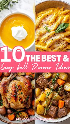 10 The Best & Easy Fall Dinner Ideas Autumn Food Ideas Dinner, Fall Time Recipes, Beef Fall Dinner Recipes, Fall Themed Dinner Ideas, Fall Main Dishes, Fall Foods For Party Dinners, Best Fall Dinner Recipes