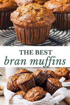 the best bran muffins on a cooling rack