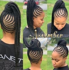 Trending Cornrows, African Hairstyles For Kids, Football Desserts, Cornrow Updo Hairstyles, Hair Braiding Styles, African Hair Braiding, Latest Braided Hairstyles, Fresh Cuts