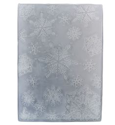 a frosted sheet with snowflakes on it