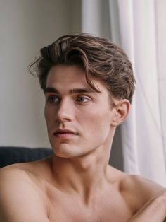 Men Retro Haircut, Men’s Shirt Hairstyles, Men Classic Hairstyle, 1920s Haircuts Men, Straight Men Hairstyles, Male Haircuts Thick Hair, Hairstyles Men Thick Hair, Haïr Style For Wavy Hair Men, 90s Heartthrob Haircut