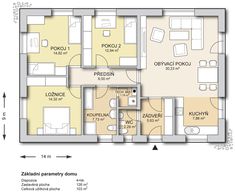 the floor plan for an apartment with three bedroom and two bathroom areas, including one living room