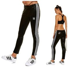 (eBay) Find many great new & used options and get the best deals for NEW adidas OG Women's wet look SUPERGIRL TRACK PANTS UK:8-US:4 SMALL Last1 at the best online prices at eBay! Free shipping for many products! Sporty Adidas Logo Pants, Adidas Three Stripes Pants, Adidas Logo Pants For Spring Streetwear, Trendy Streetwear Bottoms With Three Stripes, Trendy Three Stripes Bottoms For Streetwear, Adidas Og, Adidas Originals Women, Shiny Leggings, Women's Activewear