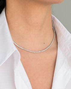 4 Prings Diamond Tennis Necklace | Zoe Lev Jewelry