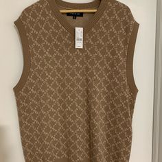 Level Up Your Layering Game With The Logo Chain V-Neck Vest, Featuring A V-Neckline, Sleeveless Arms, Ribbed Trim, A Sweater Knit Fabrication, And A Custom Chain Logo Pattern Throughout. Brown V-neck Sweater Vest For Fall, Vintage Fitted Brown Sweater Vest, Trendy Brown V-neck Tank Top, Pacsun Logo, Mens V Neck Sweater Vest, Brown V-neck Knit Sweater Vest, Casual Brown V-neck Tank Top, Vintage Fitted V-neck Sweater Vest, Pacsun Sweaters