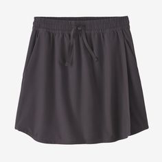 For summertime bike commuting and more, this active-inspired, multifunctional skort is crafted from stretchy, comfortable recycled polyester/spandex fabric with an above-the-knee length and a 5½ inseam in the liner shorts. Made in a Fair Trade Certified™ factory. | Patagonia Women's Fleetwith Skort in Ink Black, Small - Recycled Polyester/Spandex Navy Skort Outfit, Skort Ootd, Skort Styling, Bike Commuting, Summer Bike, Ecuador Travel, Travel Clothes, Polyester Spandex Fabric, Commuter Bike