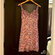 Brand New Dress But No Tags. No Flaws. Lined. No Flaws Floral Print Sundress For Casual Wear, Feminine Floral Print Knee-length Sundress, Flower Dress, Beautiful Flower, Flower Dresses, Pink White, Beautiful Flowers, New Dress, Mini Dress